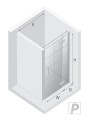 New Trendy Drzwi Wnękowe New Renoma Black 1D P 100X195 Czyste 6mm Active Shield 2 0 Wzór Kratka Wsp  Równoległy D-0369A-WP