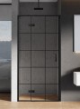 New Trendy Drzwi Wnękowe New Renoma Black 1D P 120X195 Czyste 6mm Active Shield 2 0 Wzór Kratka Wsp  Równoległy D-0373A-WP