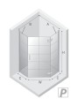 New Trendy Kabina New Azura Black 1D Pięciokątna P 90X90X195 Czyste 6mm Active Shield 2 0 Wzór Kratka K-0678