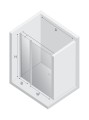 New Trendy Drzwi Wnękowe New Soleo 1D U 90X195 Czyste 6mm Active Shield 2 0  Wsp  Równoległy D-0155A-WK