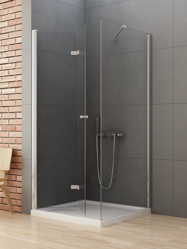 New Trendy Kabina New Soleo 1D Kwadratowa L 90X90X195 Czyste 6mm Active Shield 2 0  D-0149A D-0088B