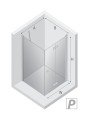 New Trendy Kabina New Soleo 1D Kwadratowa P 100X100X195 Czyste 6mm Active Shield 2 0  D-0154A D-0089B