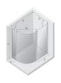 New Trendy Nz2 Kabina New Soleo 1D Asymetryczna U 120X85X195 Czyste 6mm Active Shield 2 0  K-0422
