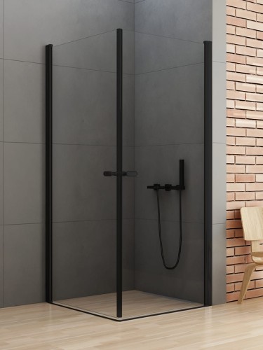 New Trendy Nz2 Kabina New Soleo Black 2D Prostokątna U 70X70X195 Czyste 6mm Active Shield 2 0  D-0229A D-0229A