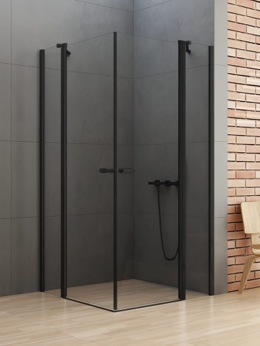New Trendy Nz2 Kabina New Soleo Black 2D Prostokątna U 100X110X195 Czyste 6mm Active Shield 2 0  K-0762