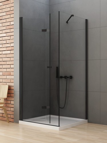 New Trendy Nz2 Kabina New Soleo Black 1D Prostokątna L 70X100X195 Czyste 6mm Active Shield 2 0  D-0233A D-0116B