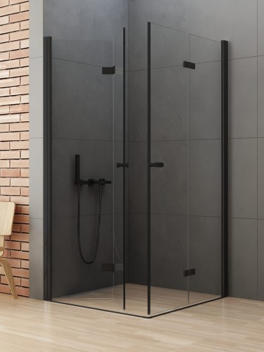 New Trendy Nz2 Kabina New Soleo Black 2D Prostokątna  90X100X195 Czyste 6mm Active Shield 2 0  D-0235A D-0240A