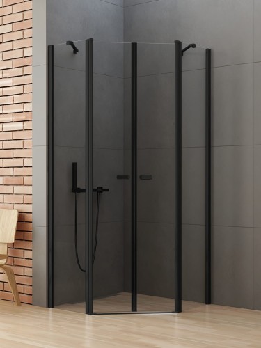 New Trendy Nz2 Kabina New Soleo Black 2D Pięciokątna  80X80X195 Czyste 6mm Active Shield 2 0  K-0616