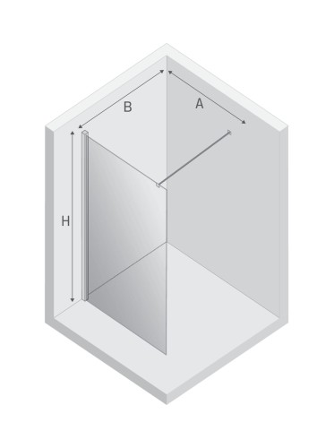 New Trendy Nz4 Kabina New Soleo Black Walk-In U 60X195 Czyste 6mm Active Shield 2 0  Wsp  Prostopadły K-0766-WP