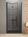 New Trendy Drzwi Wnękowe New Soleo Black 1D L 90X195 Czyste 6mm Active Shield 2 0 Wzór Kratka D-0283A