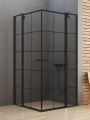 New Trendy Kabina New Soleo Black 2D Kwadratowa  90X90X195 Czyste 6mm Active Shield 2 0 Wzór Kratka K-0580