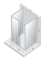 New Trendy Kabina Alta Iii 1D Kwadratowa Przyścienna U 90X90X195 Czyste 6mm Active Shield 2 0  K-0570