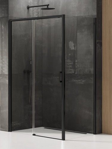 New Trendy Kabina Prime Black 1D Prostokątna L 110X90X200 Czyste 6mm Active Shield 2 0  D-0318A D-0129B