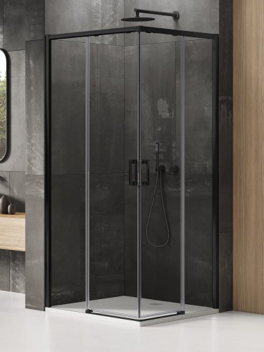 New Trendy Kabina Prime Black 2D Prostokątna  70X100X200 Czyste 6mm Active Shield 2 0  D-0350A D-0317A