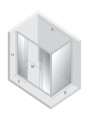 New Trendy Kabina New Corrina 2D Prostokątna U 140X90X195 Czyste 6mm Active Shield 2 0  D-0183A D-0079B