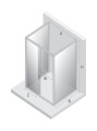 New Trendy Kabina New Corrina 1D Prostokątna Przyścienna U 100X80X195 Czyste 6mm Active Shield 2 0  K-0476