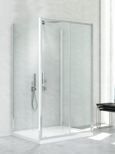 New Trendy Kabina New Corrina 1D Prostokątna Przyścienna U 130X90X195 Czyste 6mm Active Shield 2 0  K-0574