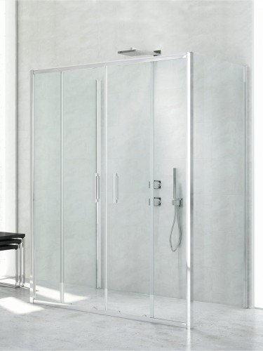 New Trendy Kabina New Corrina 2D Prostokątna Przyścienna U 150X90X195 Czyste 6mm Active Shield 2 0  K-0485