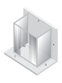 New Trendy Kabina New Corrina 2D Prostokątna Przyścienna U 170X80X195 Czyste 6mm Active Shield 2 0  K-0488