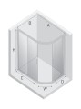 New Trendy Kabina New Maxima 2D Asymetryczna U 120X85X165 Czyste 6mm Active Shield 2 0  K-0300