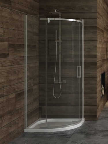 New Trendy Kabina New Komfort 1D Półokrągła U 90X90X195 Grafit 6mm Active Shield 2 0  K-0435