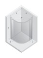 New Trendy Kabina New Komfort 1D Półokrągła U 90X90X195 Czyste 6mm Active Shield 2 0  K-0436