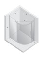 New Trendy Kabina New Komfort 1D Asymetryczna U 100X80X195 Czyste 6mm Active Shield 2 0  K-0439