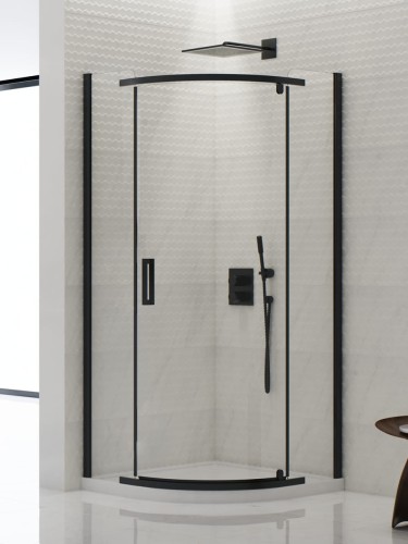 New Trendy Kabina New Komfort Black 1D Półokrągła U 90X90X195 Czyste 6mm Active Shield 2 0  K-0469