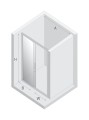 New Trendy Drzwi Wnękowe New Varia 1D U 120X190 Czyste 6mm Active Shield  D-0190A