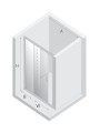 New Trendy Drzwi Wnękowe New Varia 1D U 100X190 Czyste 5mm Active Shield  D-0264A