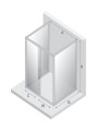 New Trendy Kabina New Varia 1D Prostokątna Przyścienna U 120X90X190 Czyste 6mm Active Shield  K-0513