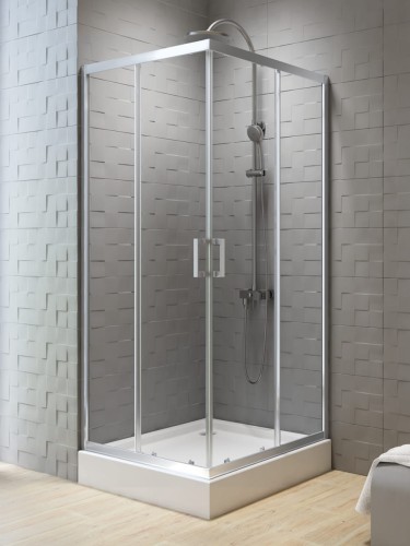 New Trendy Kabina New Varia 2D Kwadratowa U 80X80X190 Czyste 6mm Active Shield  K-0474