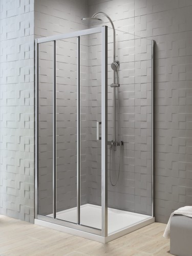 New Trendy Kabina New Varia 1D Kwadratowa U 90X90X190 Czyste 6mm Active Shield  D-0263A D-0102B