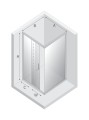 New Trendy Kabina New Varia 1D Prostokątna U 100X80X190 Czyste 6mm Active Shield  D-0264A D-0104B