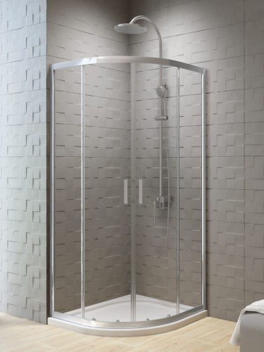New Trendy Kabina New Varia 2D Półokrągła U 80X80X190 Czyste 6mm Active Shield  K-0495