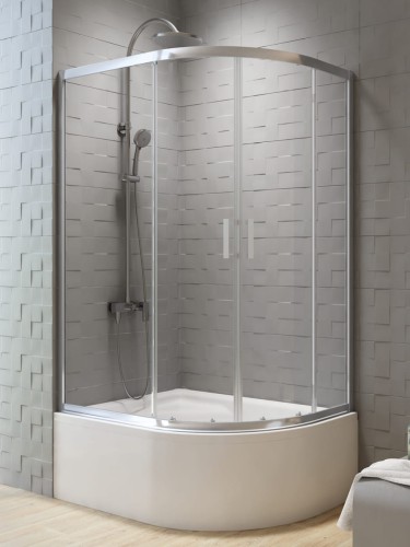 New Trendy Kabina New Varia 2D Asymetryczna U 120X85X165 Czyste 6mm Active Shield  K-0508