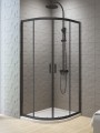 New Trendy Kabina New Varia Black 2D Półokrągła U 80X80X190 Grafit 6mm Active Shield  K-0451