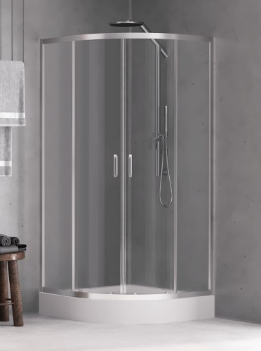 New Trendy Kabina Feria 2D Półokrągła U 90X90X185 Czyste 5mm Active Shield  K-0524