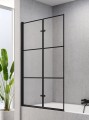 New Trendy Parawan Nawannowy Superia Black 1D L 100X150 Czyste 5mm Active Shield Wzór Kratka P-0054