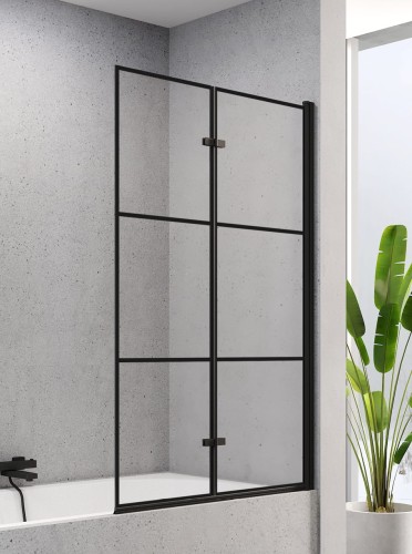 New Trendy Parawan Nawannowy Superia Black 1D P 100X150 Czyste 5mm Active Shield Wzór Kratka P-0055