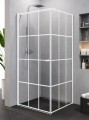 New Trendy Kabina Superia White 1D Kwadratowa L 90X90X195 Czyste 6mm Active Shield  K-0794