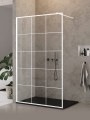 New Trendy Nz6 Kabina New Modus White Walk-In U 110X200 Czyste 8mm Active Shield 2 0 Wzór Kratka EXK-2215