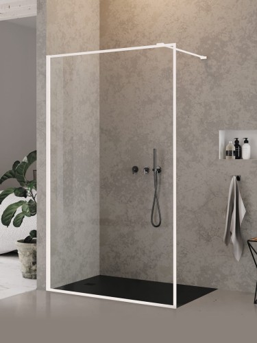 New Trendy Nz6 Kabina New Modus White Walk-In U 60X200 Czyste 8mm Active Shield 2 0 Wzór Ramka EXK-2220