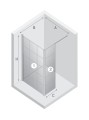 New Trendy Nz6 Kabina New Modus White Walk-In U 80X200 Czyste 8mm Active Shield 2 0 Wzór Kratka EXK-2239