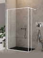 New Trendy Nz6 Kabina New Modus White Walk-In U 140X200 Czyste 8mm Active Shield 2 0 Wzór Ramka EXK-2253