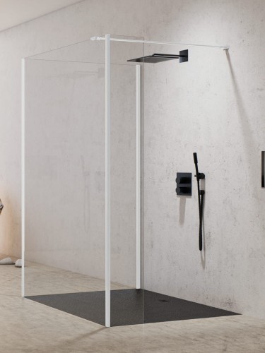 New Trendy Nz2 Kabina New Modus White Walk-In U 110X200 Czyste 8mm Active Shield 2 0  EXK-2265