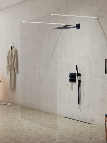 New Trendy Nz2 Kabina New Modus White Walk-In U 100X200 Czyste 8mm Active Shield 2 0  EXK-2267