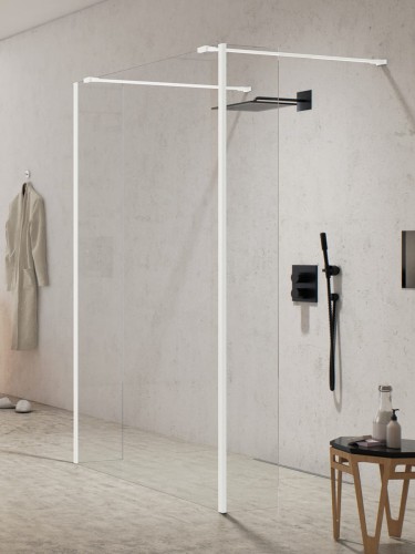 New Trendy Nz2 Kabina New Modus White Walk-In U 110X200 Czyste 8mm Active Shield 2 0  EXK-2273
