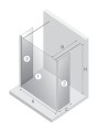 New Trendy Nz2 Kabina New Modus White Walk-In U 110X200 Czyste 8mm Active Shield 2 0  EXK-2273