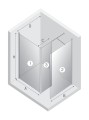 New Trendy Nz2 Kabina New Modus White Walk-In U 100X200 Czyste 8mm Active Shield 2 0  EXK-2279